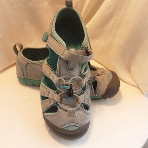 🌞 Keen Kids Sandals Grey and Aqua | Size 4